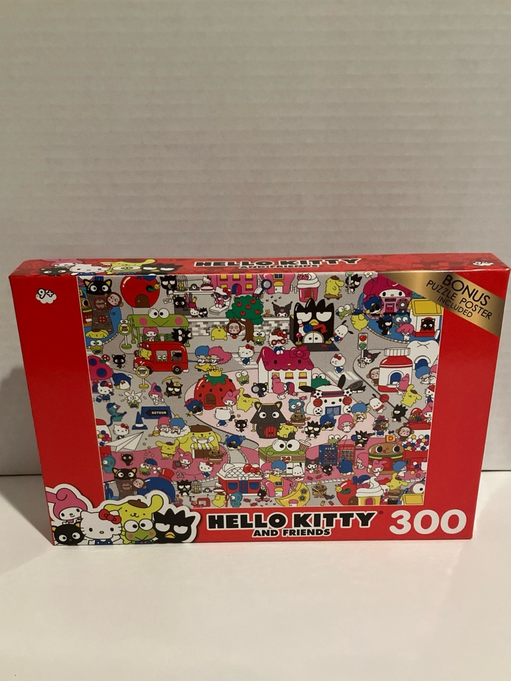 Hello Kitty Friends Party 300 Piece Puzzle + Bonus Poster USED - CONTAINS ALL